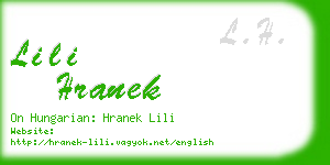lili hranek business card